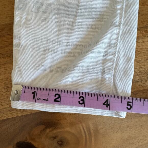 Each x Other Jeans Low Rise White Denim Size 26 Paris Designer S14G16079 - Picture 15 of 15